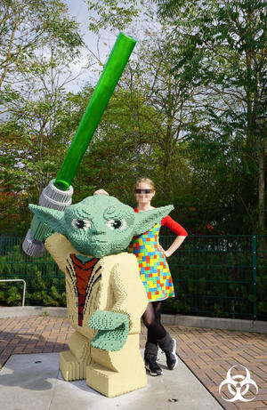 Der Star-Wars-Bereich darf natürlich nicht fehlen... hier bin ich mit Yoda.